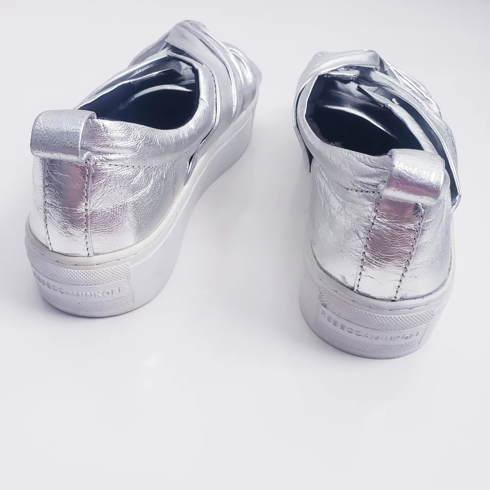 Rebecca Minkoff Silver Platform Knot Detailed Shoes